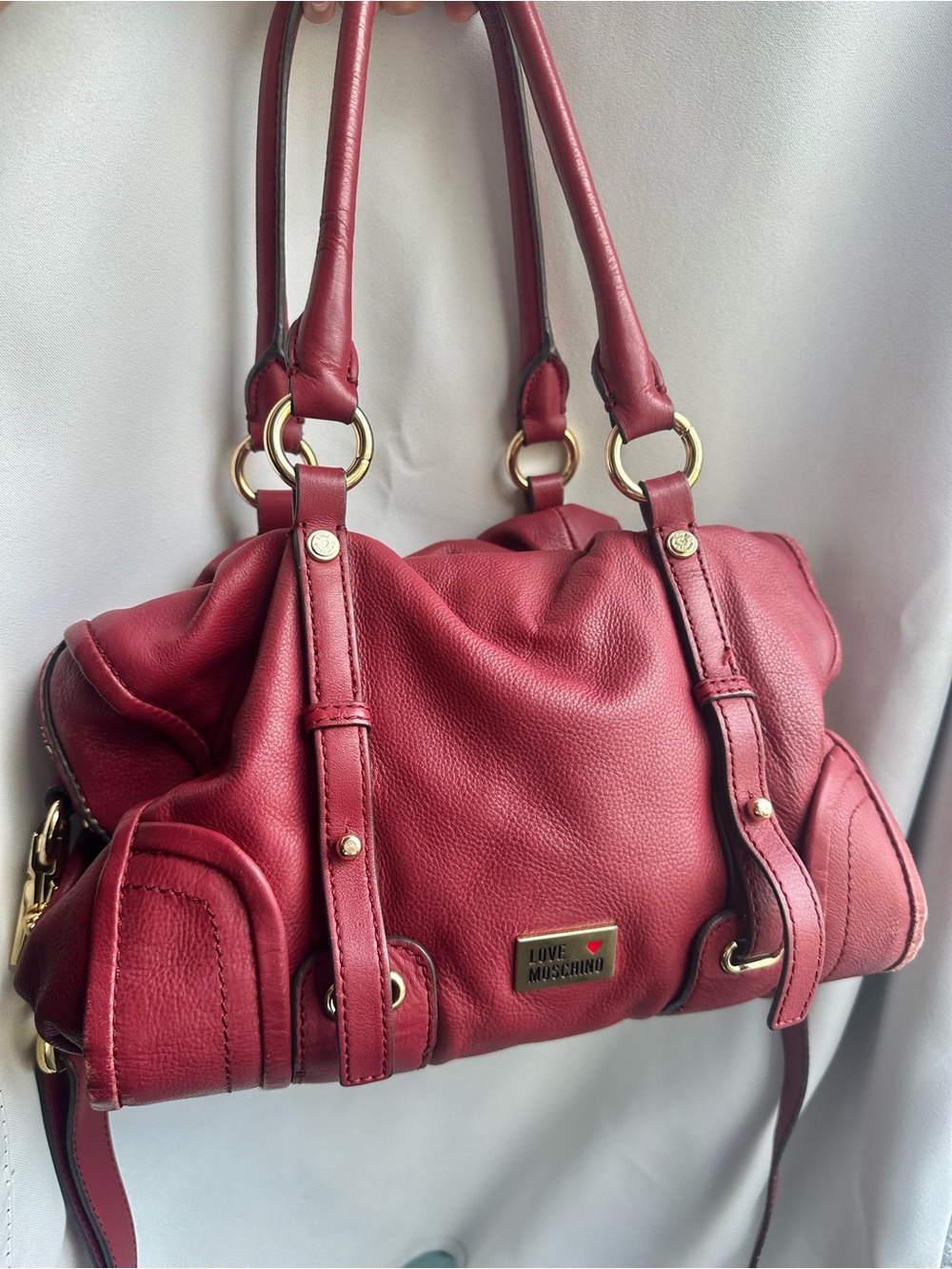 Love Moschino Red Shoulder Bag with Gold Hardware - Picture 1 of 8